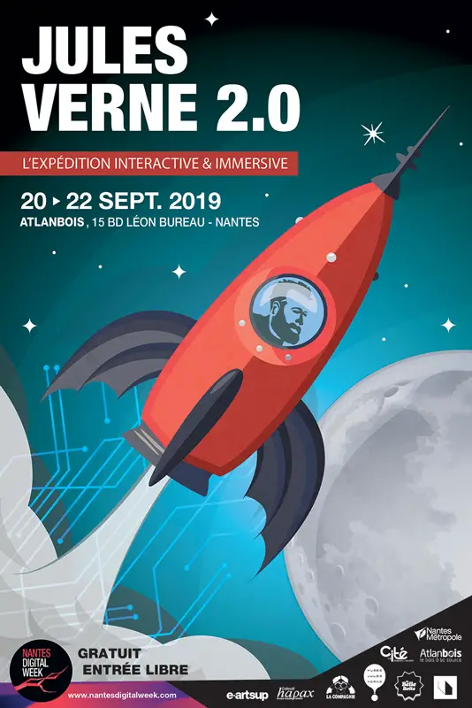 Fusée dans un univers digital