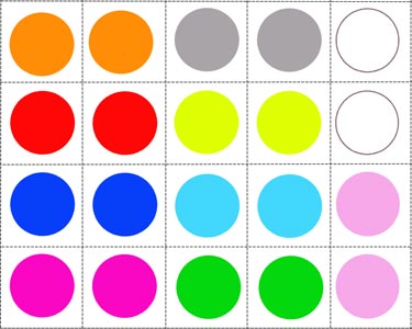 planche mémory jeu société enfant gratuit à découper imprimer couleur rond forme