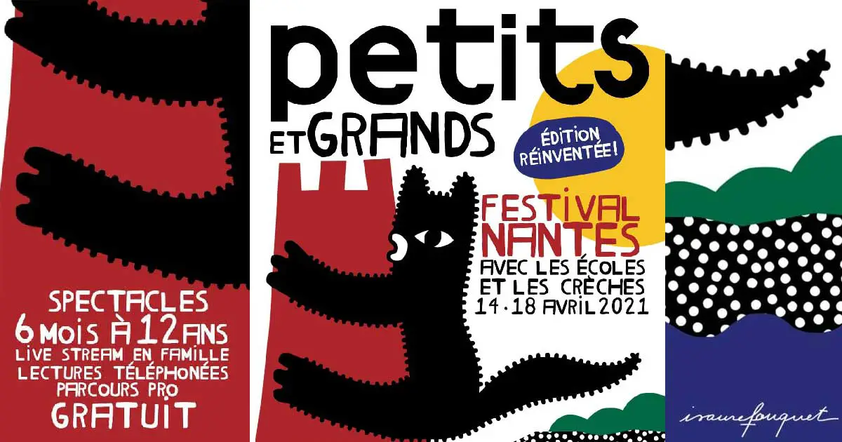 affiche festival enfant spectacle nantes tout petits illustration chat chateau de Nantes
