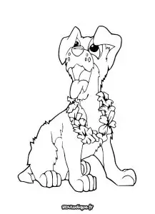 coloriage - dessin chien