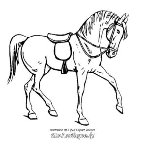 Coloriage cheval - Dessin cheval a imprimer - 11