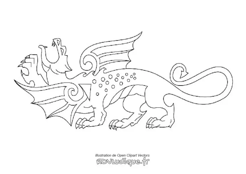 coloriage dragon dessin -