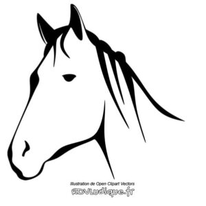 Coloriage cheval - Dessin cheval a imprimer - 2