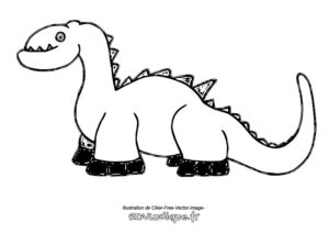 Coloriage dinosaure - pour enfant