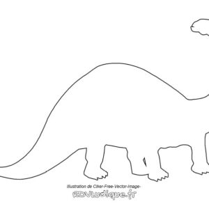 Coloriage dinosaure - Dessin dinosaure a imprimer - 4