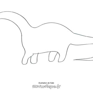 Coloriage dinosaure - Dessin dinosaure a imprimer - 5