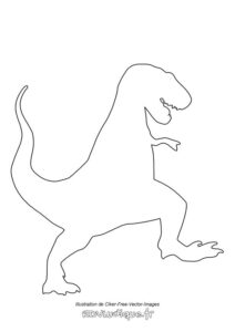 Coloriage dinosaure - Tyrannosaurus Rex silhouette