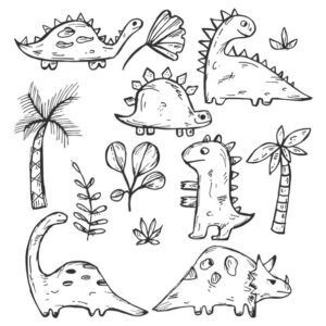 Coloriage dinosaure - Dessin dinosaure a imprimer - 8