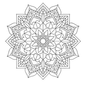Coloriage Mandala Fleur a imprimer - 12