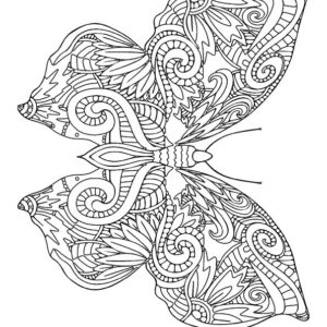 Coloriage Mandala - Dessin animaux - Papillon - 5