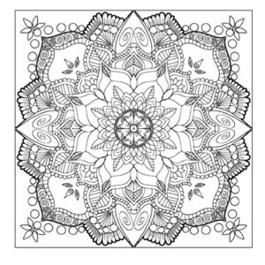 Coloriage Mandala - Dessin motif - 4
