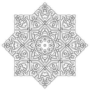 Coloriage Mandala - Dessin motif - 12