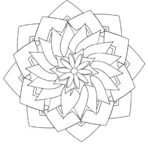 Coloriage Mandala Fleur a imprimer - 1