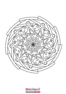 Coloriage de Mandala pour enfant à imprimer - Family Sphere