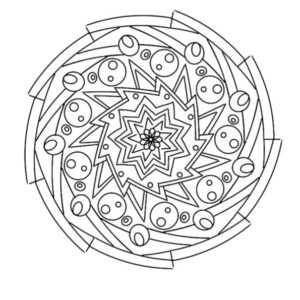 Coloriage Mandala - Dessin motif - 5