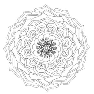 Coloriage Mandala Fleur a imprimer - 3