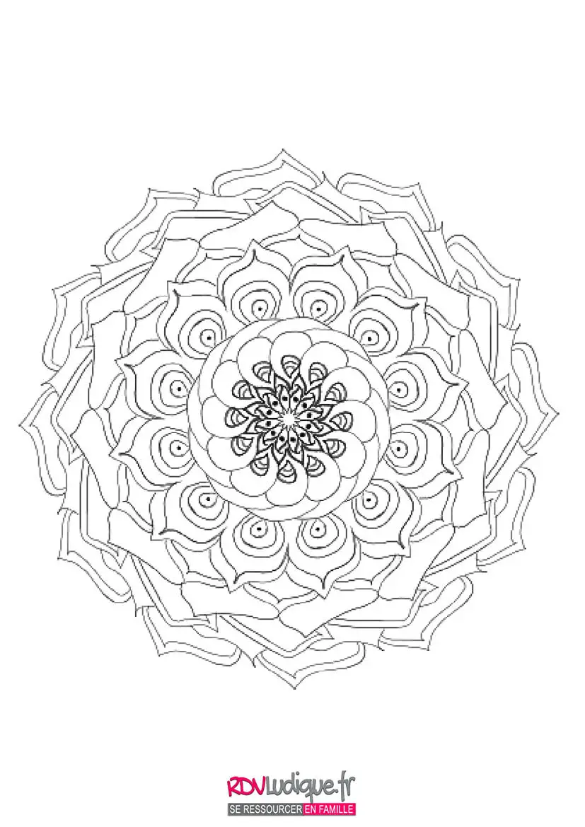 Coloriage Mandala Imprimer Coloriage Mandala Fleur a imprimer - 3