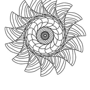 Coloriage Mandala - Dessin motif - 9