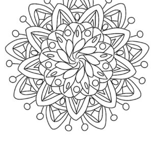 Coloriage Mandala Fleur a imprimer - 4