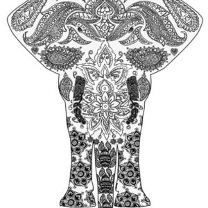 Coloriage Mandala - Dessin animaux - Elephant - 9