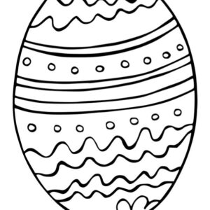 Coloriage Pâques 5 Œuf avec motifs