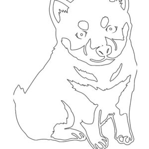 Coloriage chien - Dessin chien a imprimer - 15