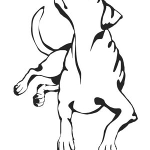 Coloriage chien - Dessin chien a imprimer - 16