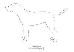 coloriage dessin chien silhouette