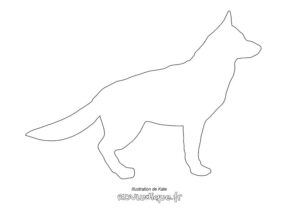 Coloriage chien dessin à colorier silhouette chien