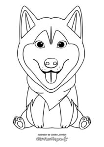 Coloriage chien dessin chiot berger allemand